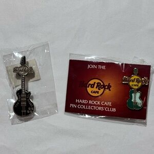 Lot Of 2 Hard Rock Cafe Pins ICON GUITAR GIVEAWAY PIN & ALL ACCESS GUITAR PIN V7